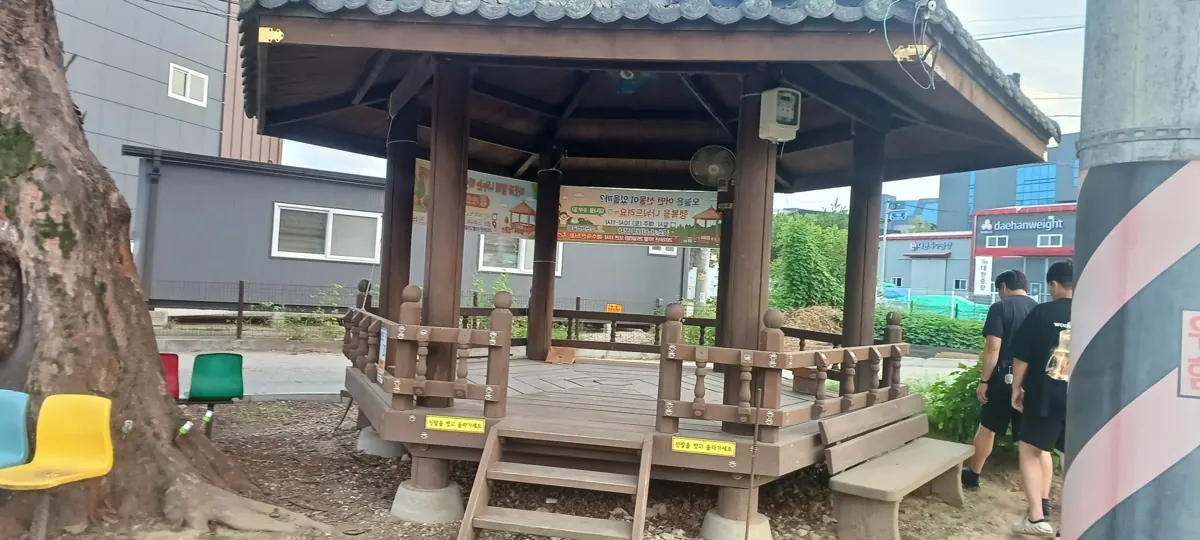파고라 기둥 수리 측면